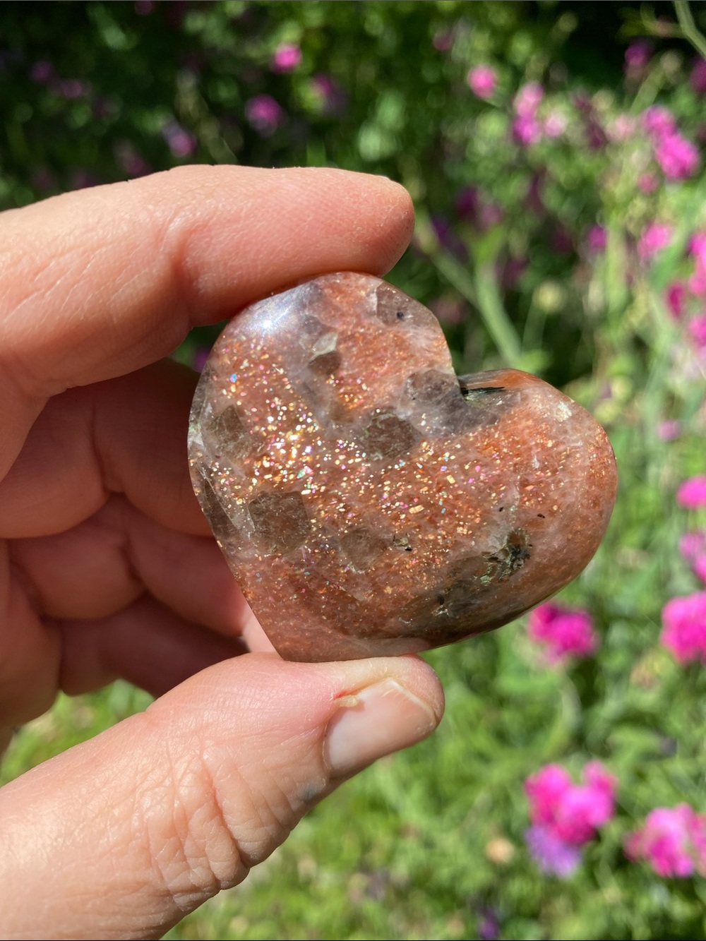 Arusha Sunstone Heart shaped carving